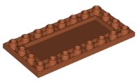 LEGO part Tile, Modified 4 x 8 Inverted with Studs on Edges 83496