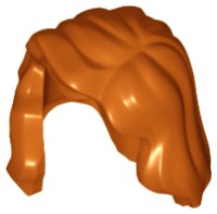LEGO part Minifigure, Hair Female Mid-Length with Part over Right Shoulder 85974