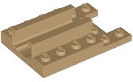 LEGO part Plate, Modified 4 x 6 with 1 x 2 Cutout and Gear Track (Ninjago Dragon Spinjitzu Spinner Launcher) 1979