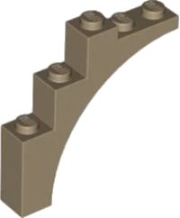 LEGO part Bogen 1 x 5 x 4 - Kontinuierlicher Bogen 2339