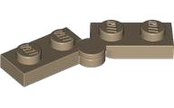 Scharnier-Platte 1 x 4 Drehbar (2429 / 2430) in dunkelbeige, LEGO Teilenummer 2429c01