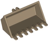 LEGO part Véhicule, Godet Excavatrice 7 Dents 3 x 6 avec Verrouillage Charnière 2 Doigts 30394