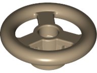 Fahrzeug, Lenkrad Small, 2 Studs Diameter in dunkelbeige, LEGO Teilenummer 30663