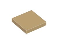Fliese 2 x 2 in dunkelbeige, LEGO Teilenummer 3068
