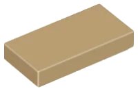 Fliese 1 x 2 in dunkelbeige, LEGO Teilenummer 3069