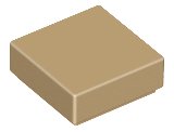 Fliese 1 x 1 in dunkelbeige, LEGO Teilenummer 3070