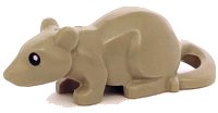 LEGO part Rat / Mouse with Black Eyes and White Pupils Pattern 36756pb01