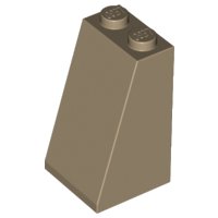Slope 75 2 x 2 x 3 - Solid Studs in dunkelbeige, LEGO Teilenummer 3684c