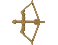 LEGO part Minifigure, Weapon Bow, Recurve with Wide Flat Limbs, Arrow Drawn 3748
