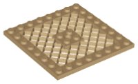 Plate, Modified 8 x 8 with Grille and Hole in Center, LEGO Teilenummer 4151b