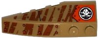 LEGO part Wedge 6 x 2 Right with Tiger Stripes, Alien Skull, Metal Plates and Rivets Pattern (Stickers) - Set 70143 41747pb059