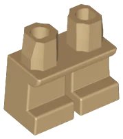 Beine Kurz in dunkelbeige, LEGO Teilenummer 41879