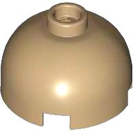 Brick, Round 2 x 2 Dome Top (Undetermined Type) in dunkelbeige, LEGO Teilenummer 553