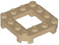 LEGO part Plate Round Corners 4 x 4 x 2/3 Circle with 2 x 2 Opening 79387