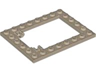 LEGO part Plate Special 6 x 8 Trap Door Frame Horizontal [Long Pin Holders] 92107