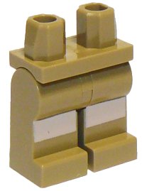 LEGO onderdeel Hips and Legs with Light Nougat and Black Stripes Pattern 970c00pb1265