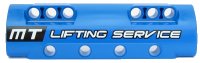 LEGO part Technic, Panel Curved 11 x 3 with 10 Pin Holes through Panel Surface with White 'MT LIFTING SERVICE' Pattern (Sticker) - Set 42042 11954pb009