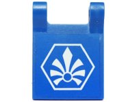 LEGO part Bandiera 2 x 2 Square con Logo Chima Bianco in Hexagon Pattern (Adesivo) - Set 70010 2335pb127