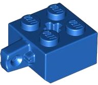LEGO onderdeel Scharniersteen 2 x 2 Vergrendeling met 1 Vinger Verticaal en Asgatje 30389b