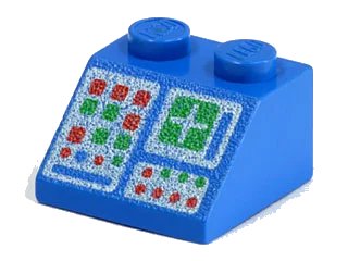 LEGO onderdeel Slope 45 2 x 2 with Computer Panel Pattern (3039p34)