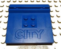 LEGO onderdeel Tegel, Aangepast 6 x 6 x 2/3 met 4 Studs en Ingedeept Stad Logo 30567