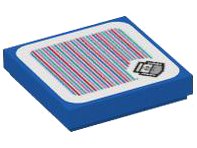 LEGO part Tile 2 x 2 with Super Mario Scanner Code Boomerang Bro Pattern (Sticker) - Set 71409 3068pb2073