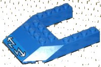 LEGO part Wedge 6 x 8 Cutout with Zigzag Arrows Pattern (Sticker) - Sets 4560 / 4561 32084pb004