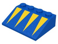 LEGO part Pente 33 3 x 4 avec Motif Triangles Jaunes 3297p02