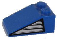 LEGO onderdeel Slope 33 3 x 2 with Black and Silver Vents Model Left Side Pattern (Sticker) - Set 8106 3298pb066l