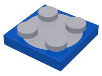 LEGO part Turntable 2 x 2 Plate with Light Bluish Gray Top (3680 / 3679) 3680c02
