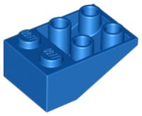 Slope, Inverted 33 3 x 2 with Flat Bottom Pin without Connections between Studs, LEGO Teilenummer 3747a