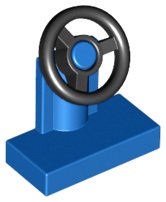 LEGO part Vehicle, Steering Stand 1 x 2 with Black Steering Wheel 3829c01