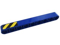 LEGO part Technic, Liftarm Thick 1 x 9 with Black and Yellow Danger Stripes Pattern Side A (Sticker) - Set 42128 40490pb066a