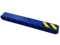 LEGO part Technic, Liftarm Thick 1 x 9 with Black and Yellow Danger Stripes Pattern Side B (Sticker) - Set 42128 40490pb066b