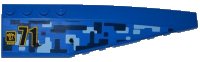 LEGO part Wedge 12 x 3 Right with Black '71', Snake Head and 'NNENN' Pattern (Sticker) - Set 7066 42060pb21