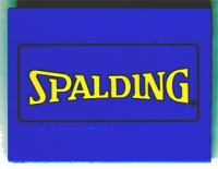 LEGO part Slope 10 6 x 8 with Yellow Spalding Logo Pattern (Sticker) - Sets 3432 / 3433 4515pb007