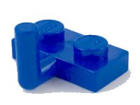 LEGO onderdeel Plate, Modified 1 x 2 with Bar Arm Up (Horizontal Arm 6mm) 4623a