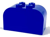 LEGO part Slope, Curved 4 x 2 x 2 Double with 4 Studs 4744