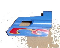 LEGO part Technic, Panel Fairing #25 Small Short, Small Hole, Side A with Flame Pattern (Sticker) - Set 8646 47713pb02