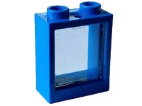 LEGO part Window 1 x 2 x 2 Flat Front with Trans-Clear Glass (60592 / 60601) 60592c01