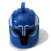 LEGO part Minifigure, Headgear Helmet SW Senate Commando Captain with Black Markings and Curved White Lines Pattern 64806pb02