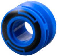 LEGO part Wheel 11mm D. x 8mm with Center Groove, 8 Spokes and Smooth Side with Black Circle and Arcs Pattern 6683pb01