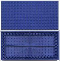 LEGO onderdeel Brick 10 x 20 with Bottom Tubes in Single Row Around Edge, with '+' Cross Support 700eD