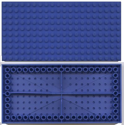 LEGO onderdeel Brick 10 x 20 with Bottom Tubes in Single Row Around Edge, with '+' Cross Support (700eD)