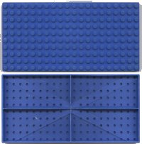 LEGO onderdeel Brick 10 x 20 without Bottom Tubes, with '+' Cross Support (early Baseplate) 700eX