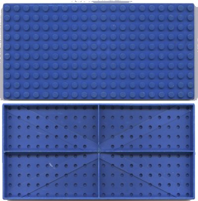 LEGO onderdeel Brick 10 x 20 without Bottom Tubes, with '+' Cross Support (early Baseplate) (700eX)