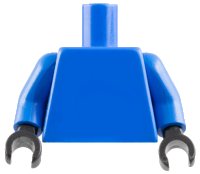 LEGO part Torso Plain / Blue Arms / Black Hands 973c006