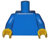 LEGO onderdeel Torso Plain / Blue Arms / Yellow Hands 973c007