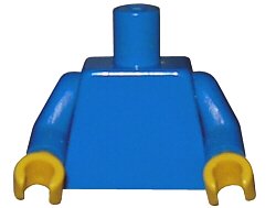 LEGO onderdeel Torso Plain / Blue Arms / Yellow Hands (973c007)