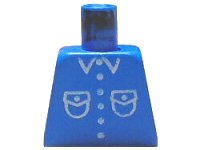 LEGO part Torso Shirt with White Pockets, Buttons, and Collar Pattern 973p26